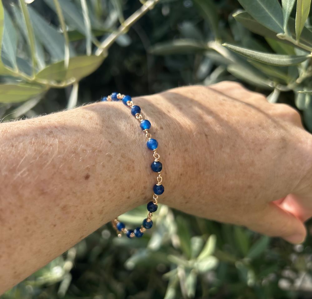 Rose blue Agate bracelet